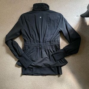 Lululemon Layered Peplum Zip Jacket Black Size 6